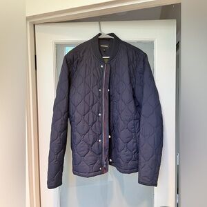 Bonobos Quilted Bomber in Navy, size Large